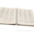 customized spiral bound cookbook recipe book printing